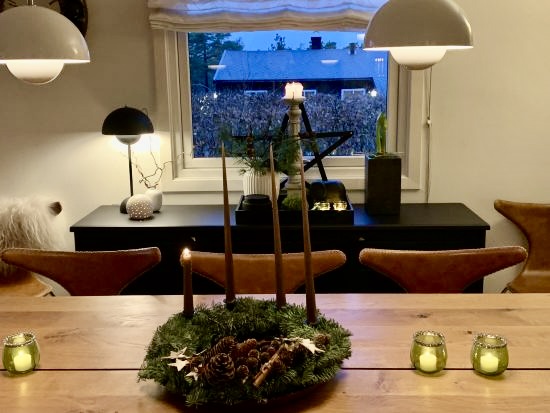 Adventskrans med edelgran - grønt til advent